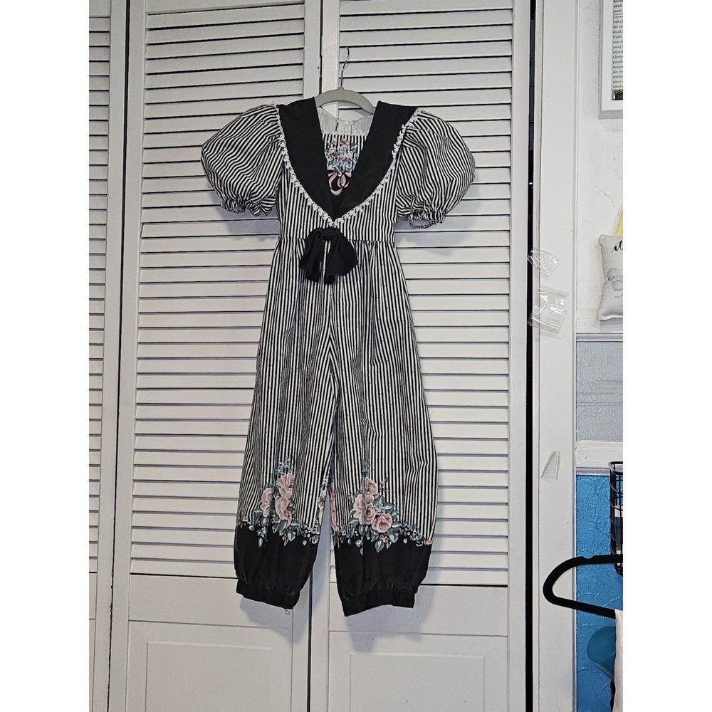 VTG 80's Daisy Kingdom Girl Romper 1pc. Sz 5ish See Measurements Cottagecore